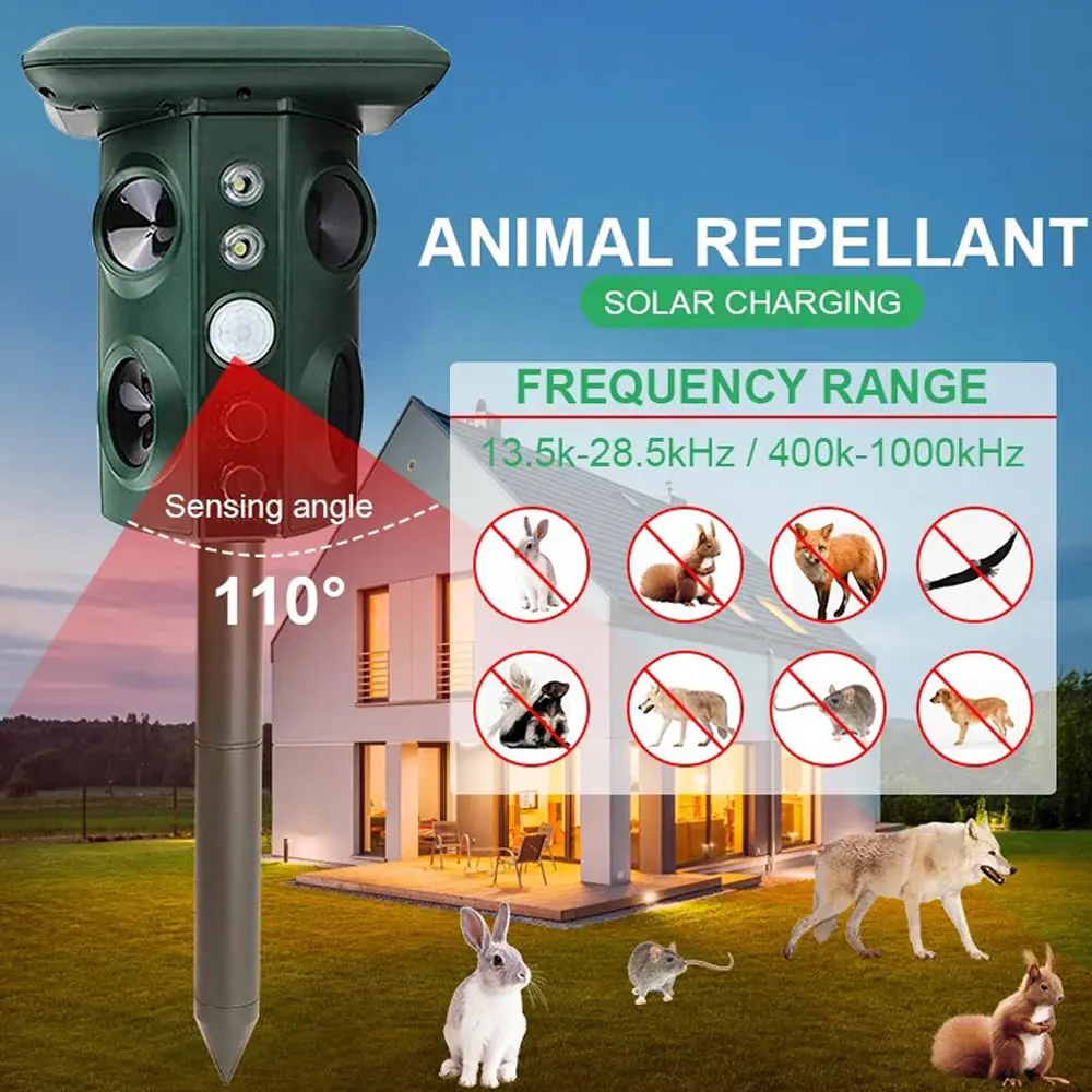 Solar- animal repeller